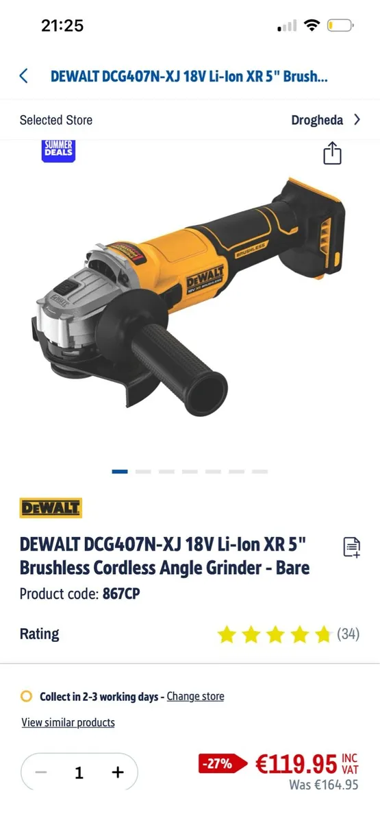 Dewalt 18v grinder for sale - Image 3