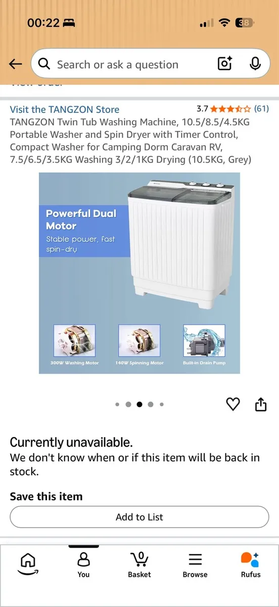 Twin tub washing machine - Image 4