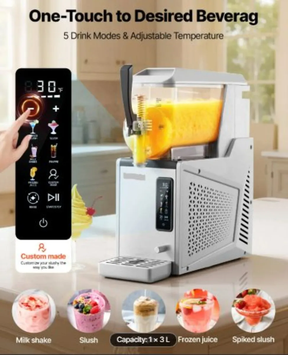 Slushie Machine, 3L/100oz No Ice Needed Slushy - Image 2