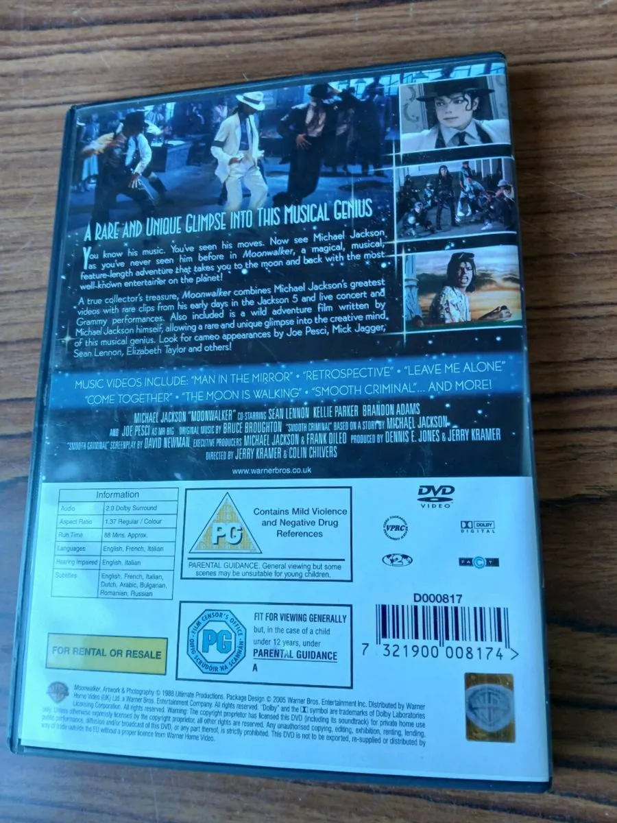 New Michael Jackson Moonwalker dvd. - Image 2