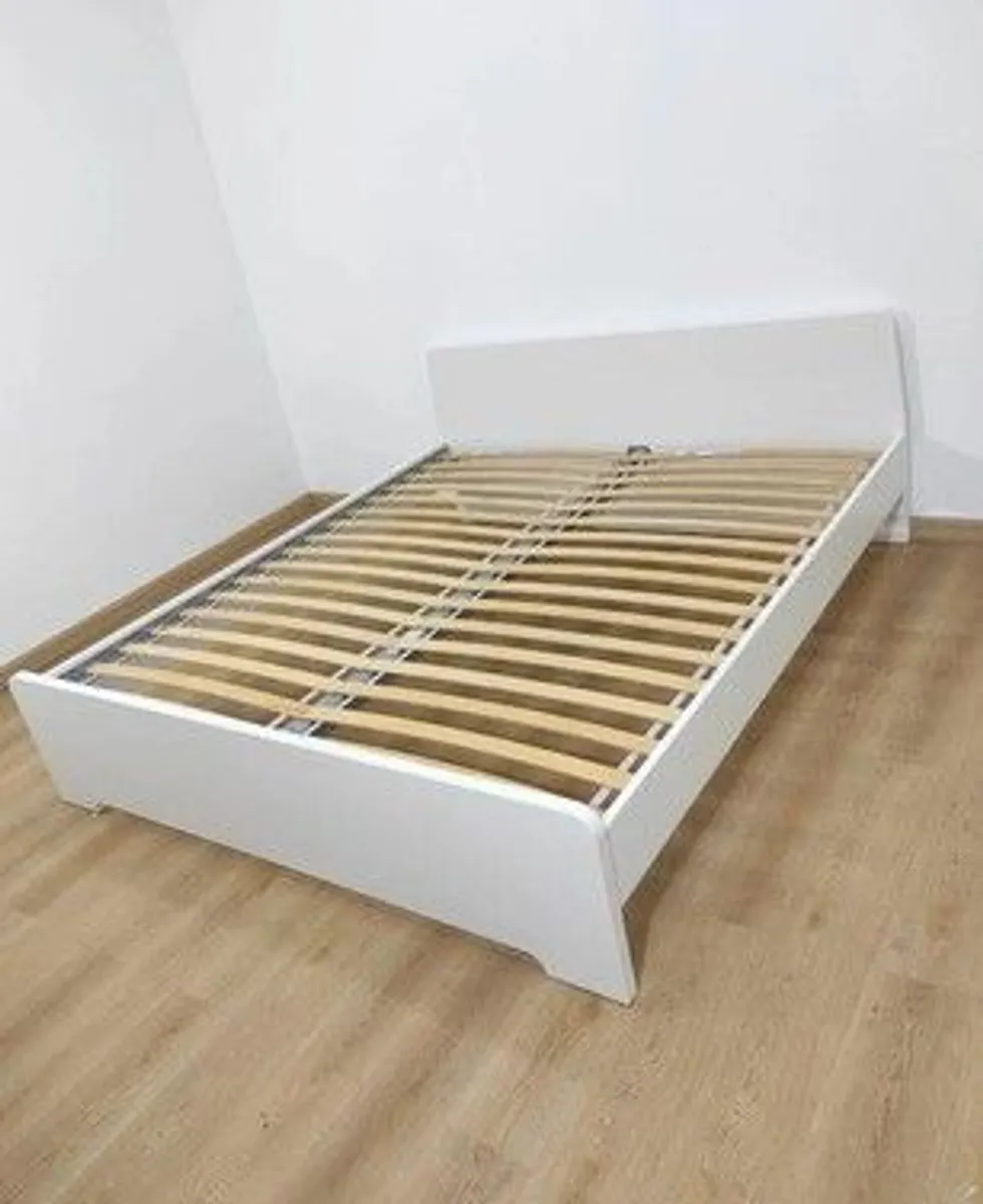 Bed, bed side table and desk - Image 2