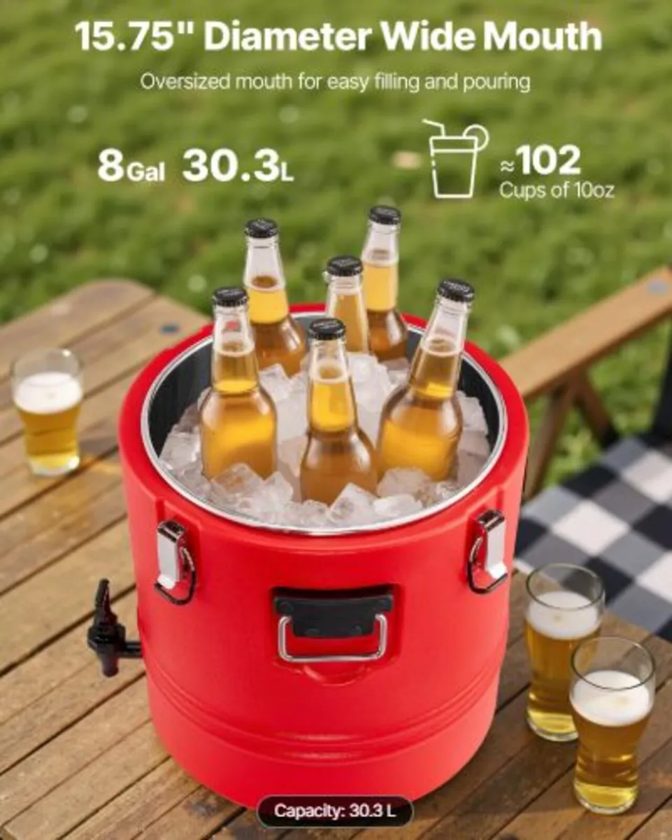 Insulated Beverage Dispenser, 8 Gal/30.3L Thermal - Image 4
