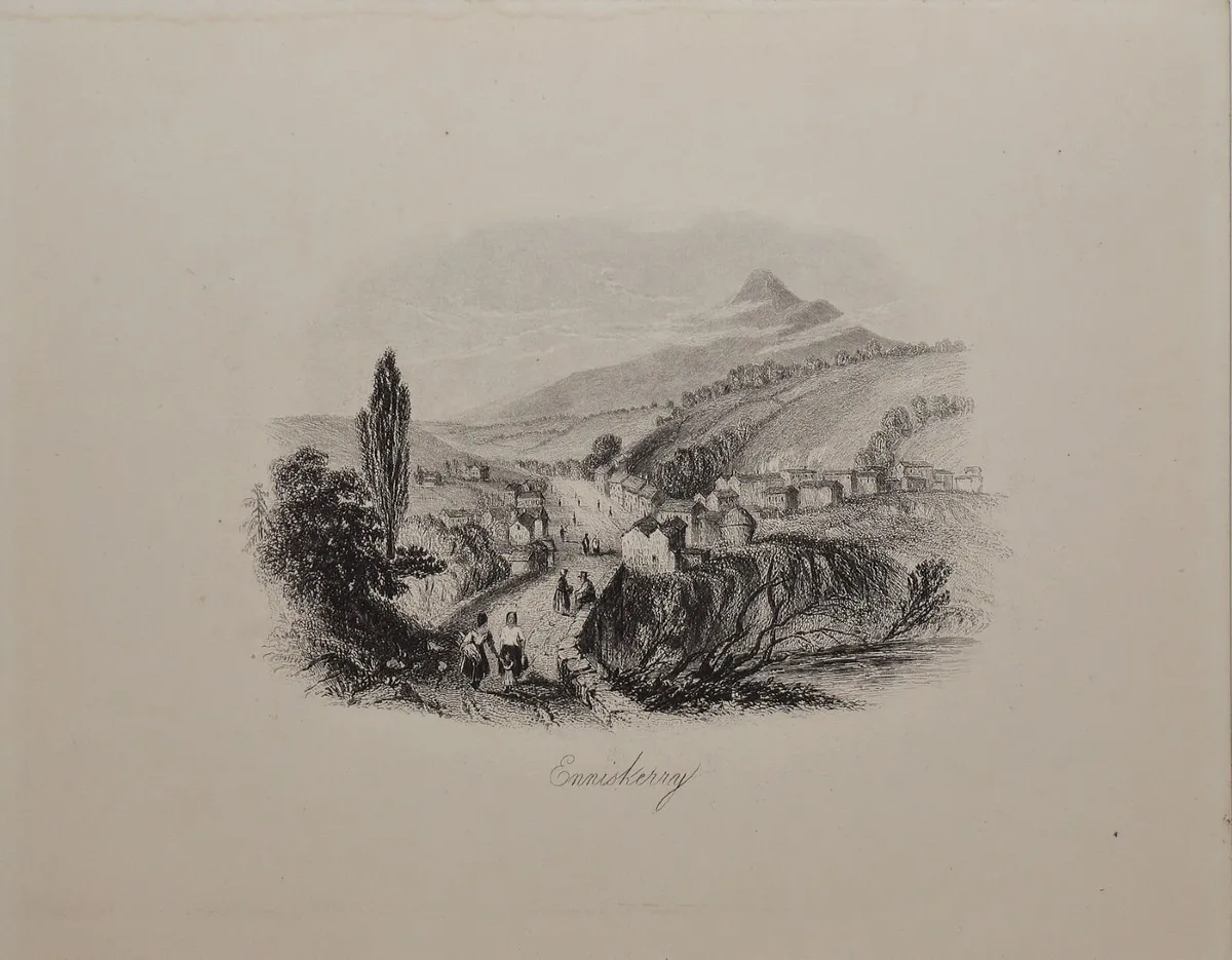 Enniskerry, County Wicklow 1863 Antique Print - Image 2