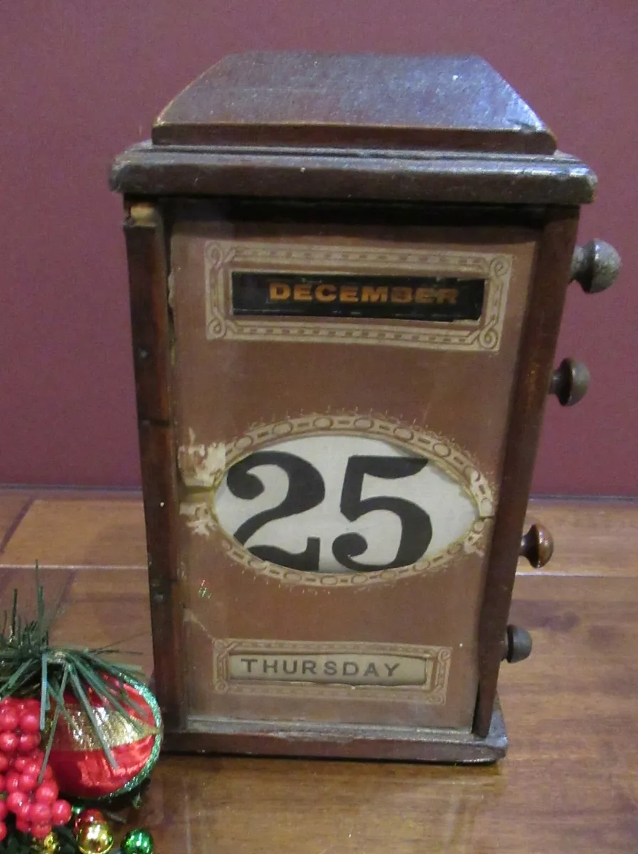 antique vintage DATE desk cottage pub garage cave - Image 1
