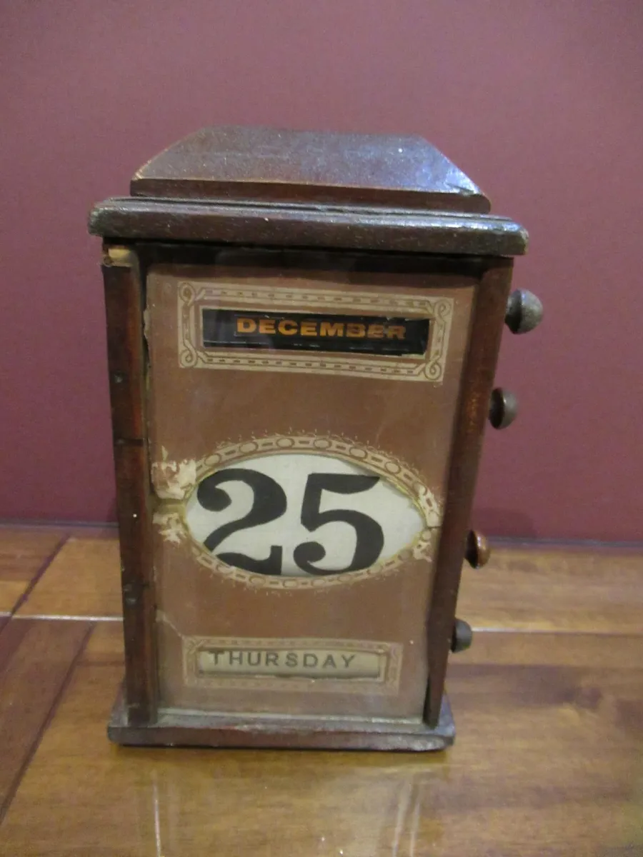 antique vintage DATE desk cottage pub garage cave - Image 3