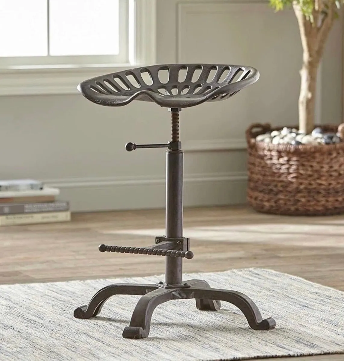 Cast Iron Tractor Style Kitchen Bar Stool NEW - Image 2