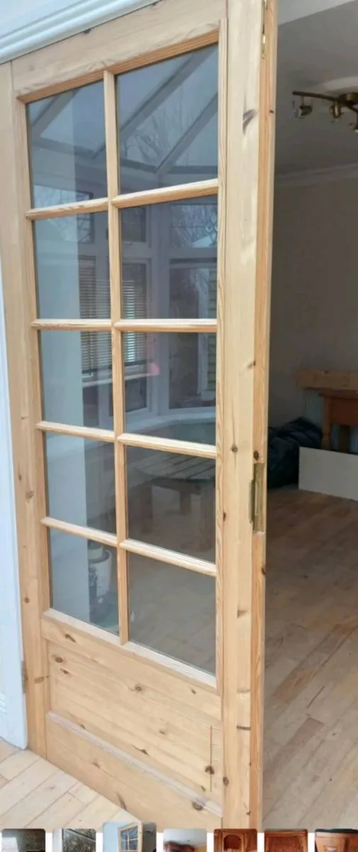 Georgian double doors, solid pine