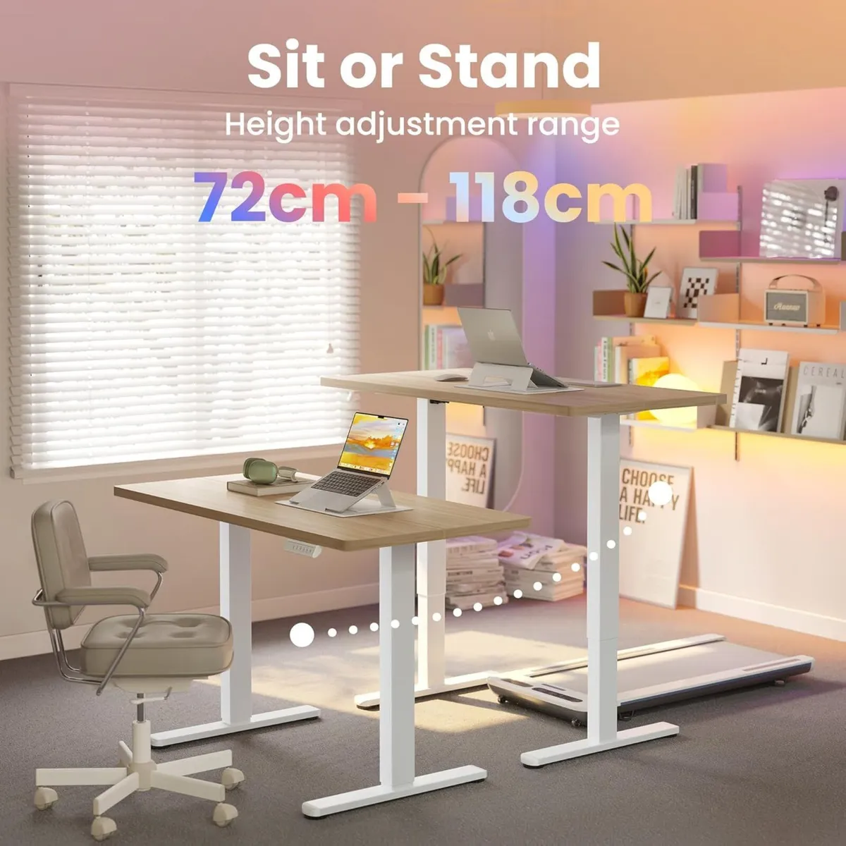 Huanuo Standing Desk with USB Charging Port 120 - Image 4