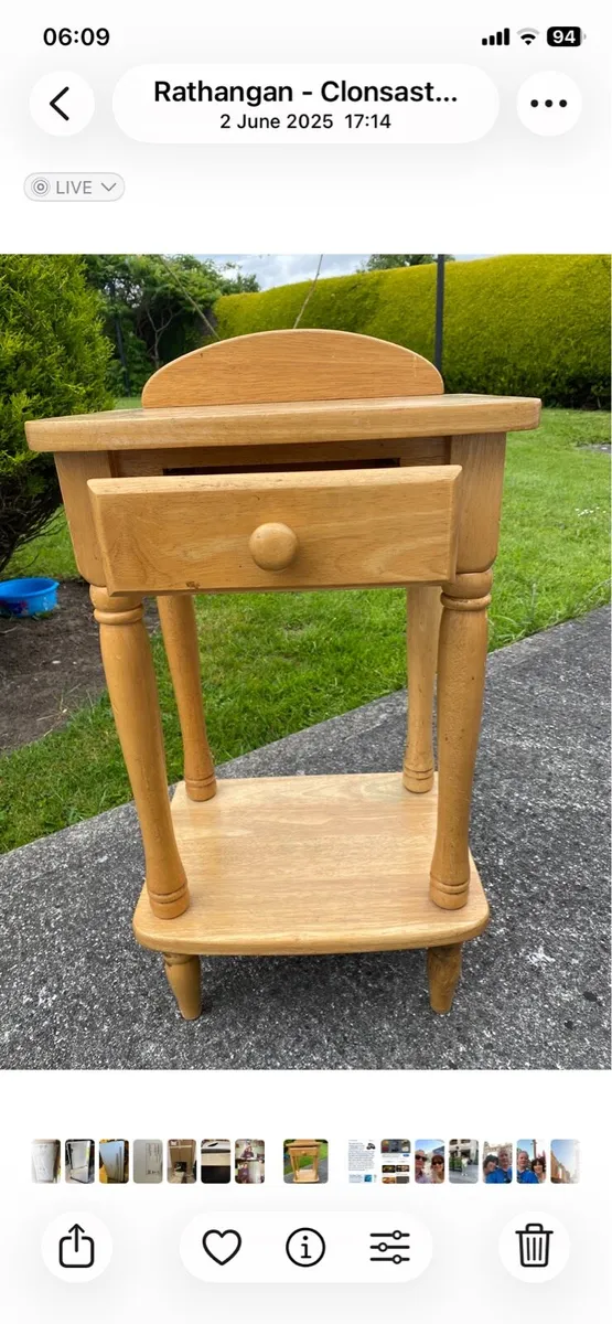 bedside locker + hall stand + small mirror - Image 4