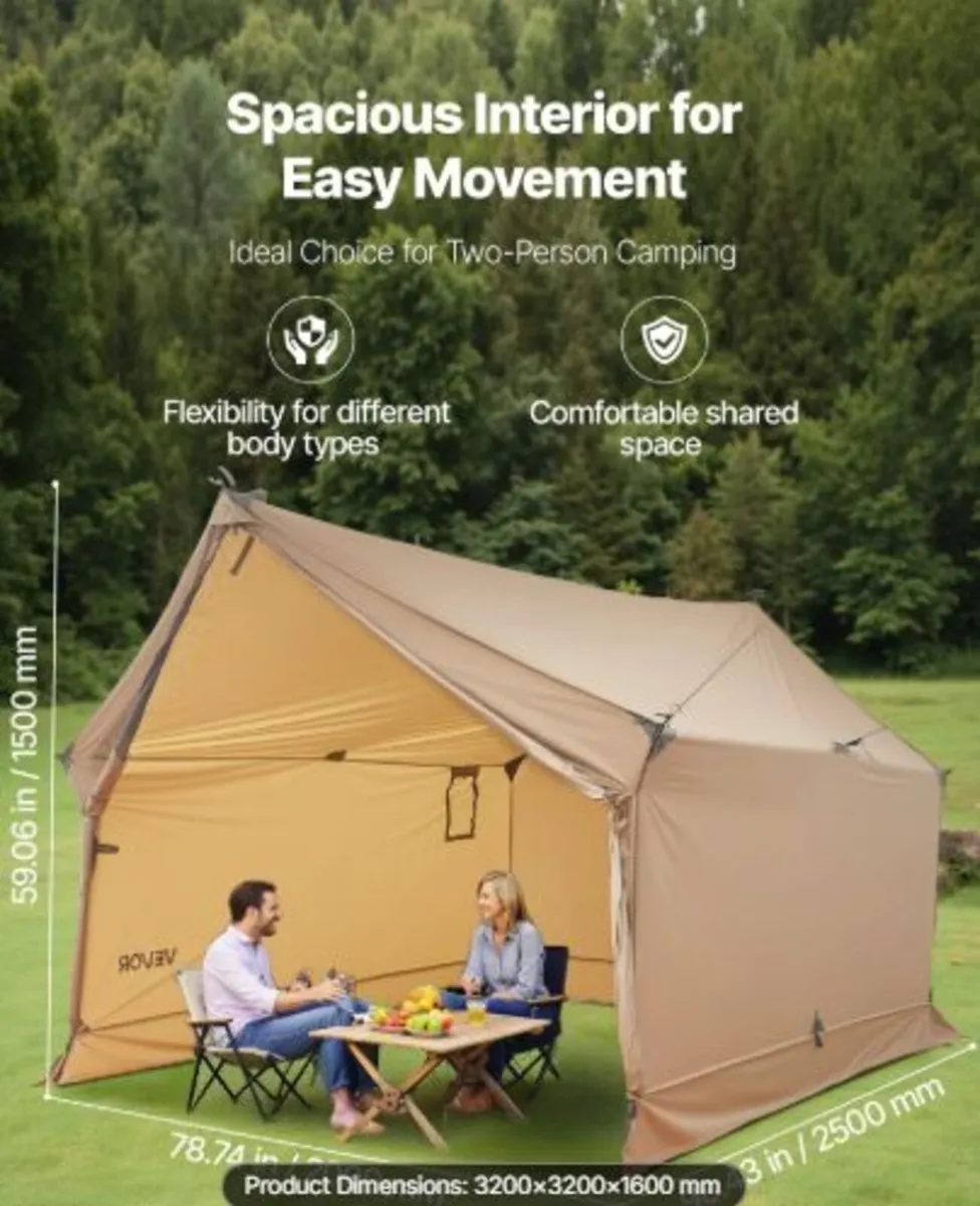Camping Hot Tent, 2 Persons Cabin Hot Tent - Image 4