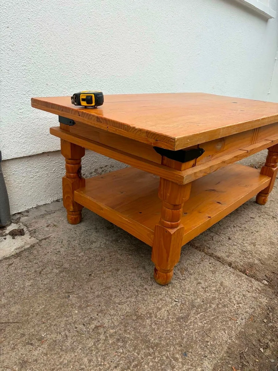 wooden coffee table - Image 4