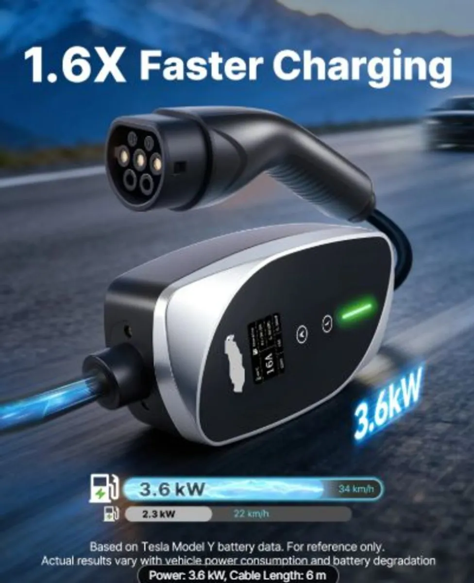 Mobile Wallbox, 3.6 kW 16A, Type 2 Portable EV - Image 2
