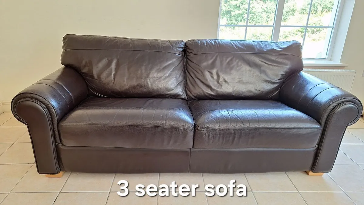 3 seater leather sofa