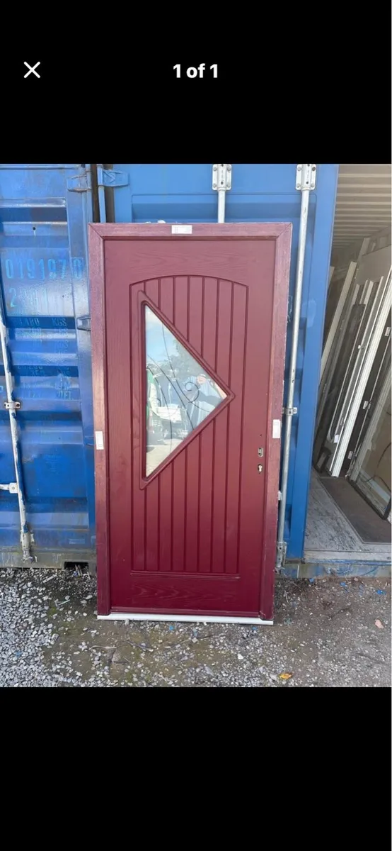 Burgundy composite door