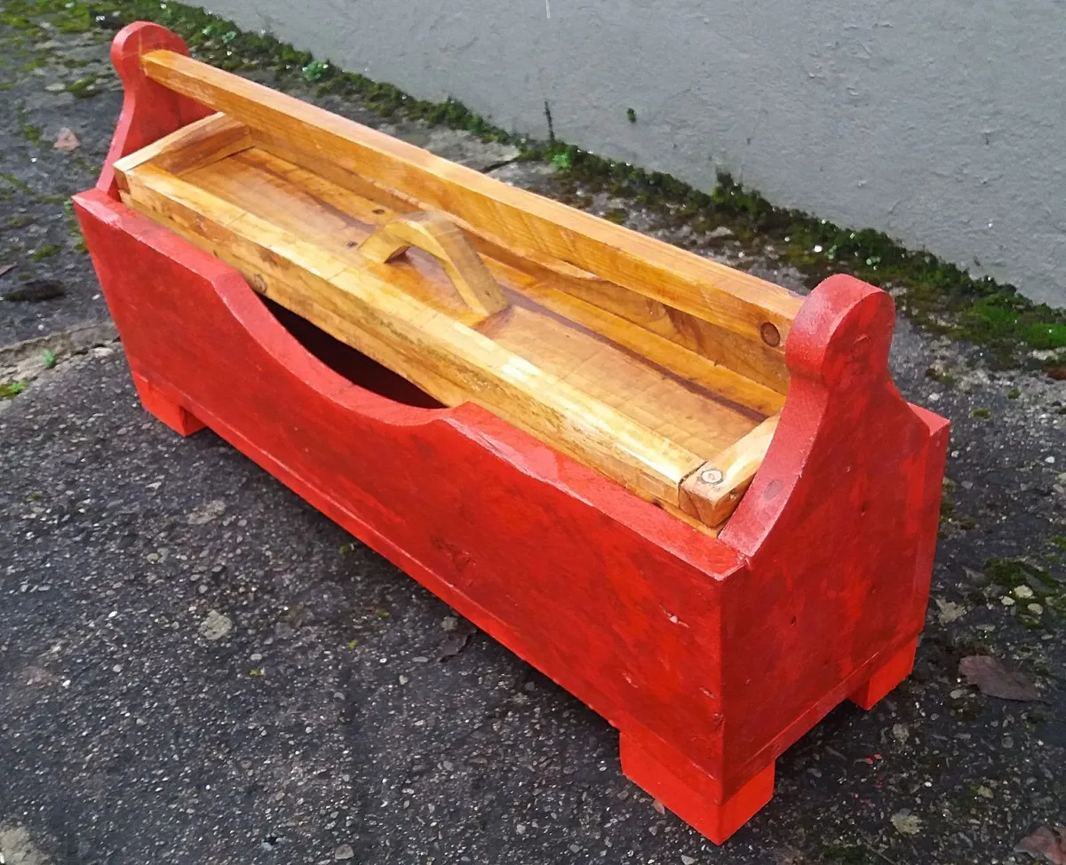 NEW Rustic Carrier / Toolbox/ crafters box - Image 4