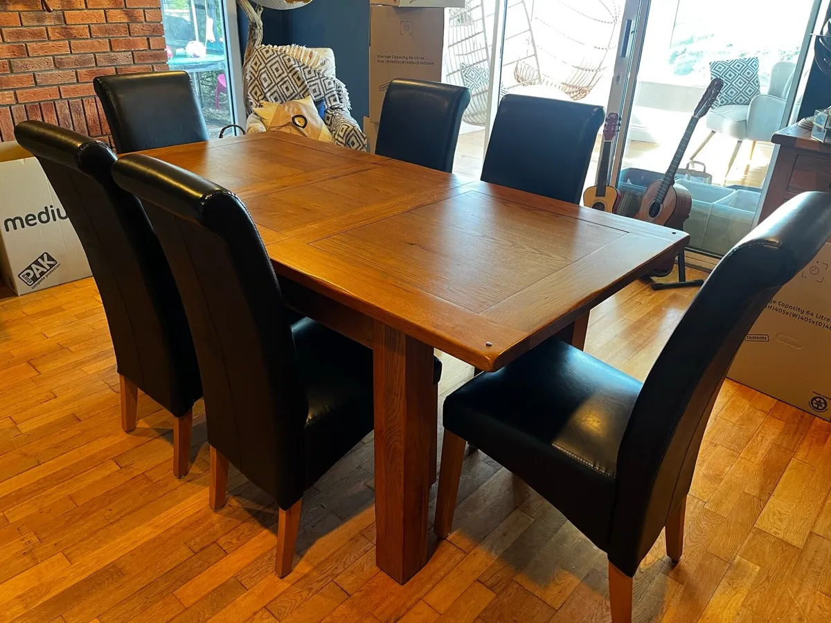 Table, sideboard and display cabinet - Image 1
