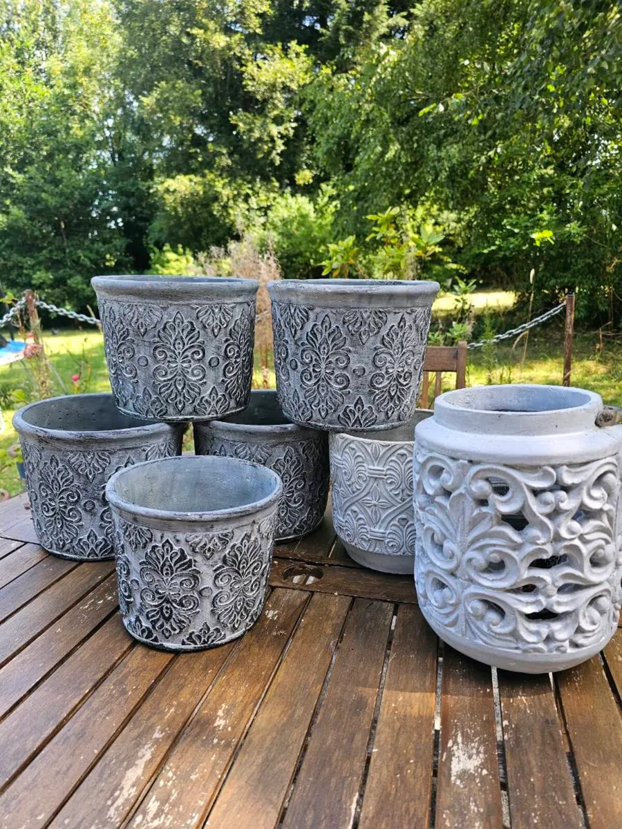NEW Decorative garden/ pation plant pots - Image 1