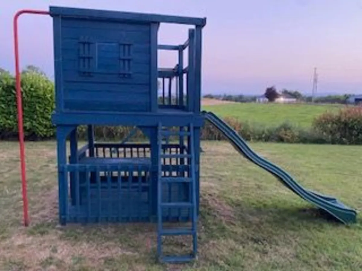 Blue Wooden Playhouse - Image 2
