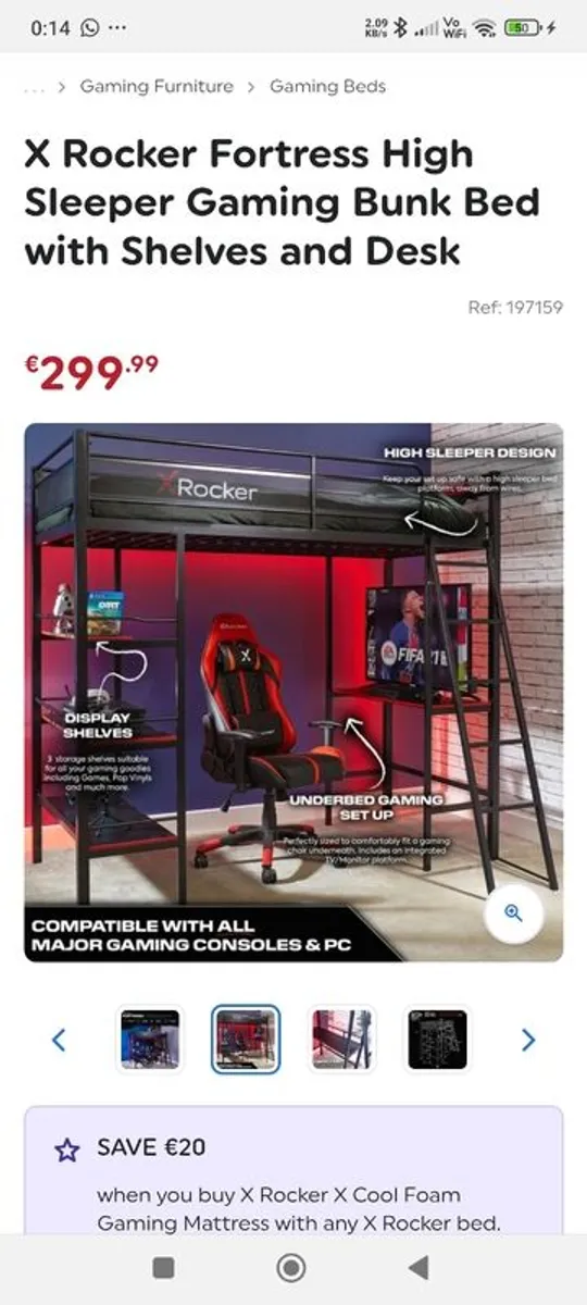 X Rocker Gaming - Single Bed - Image 3