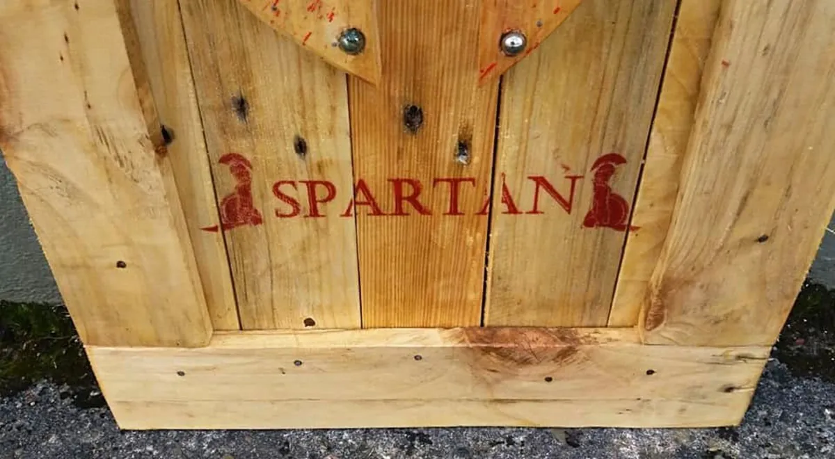 Rustic Spartan / Viking Wood Art piece. - Image 2