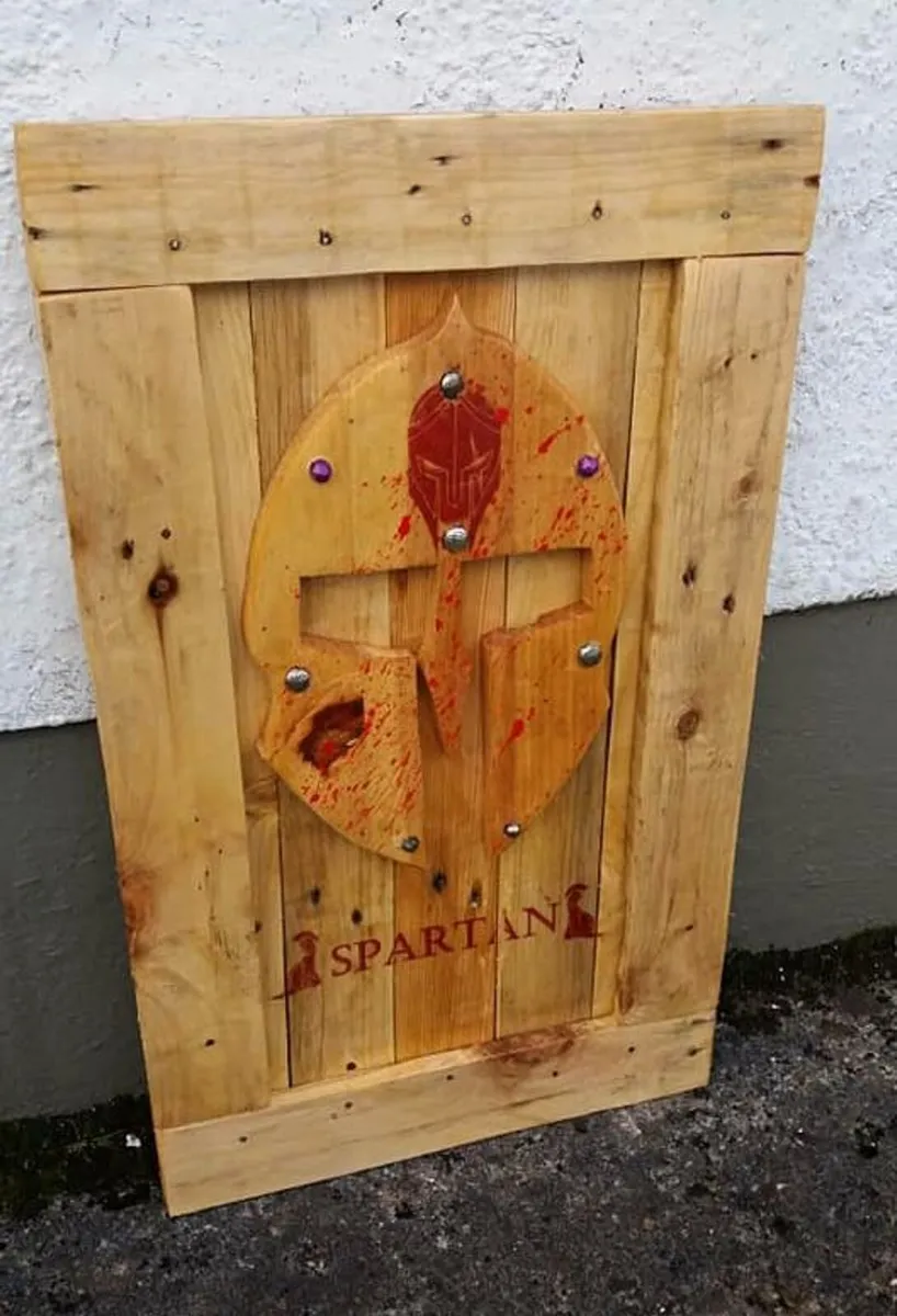 Rustic Spartan / Viking Wood Art piece. - Image 3