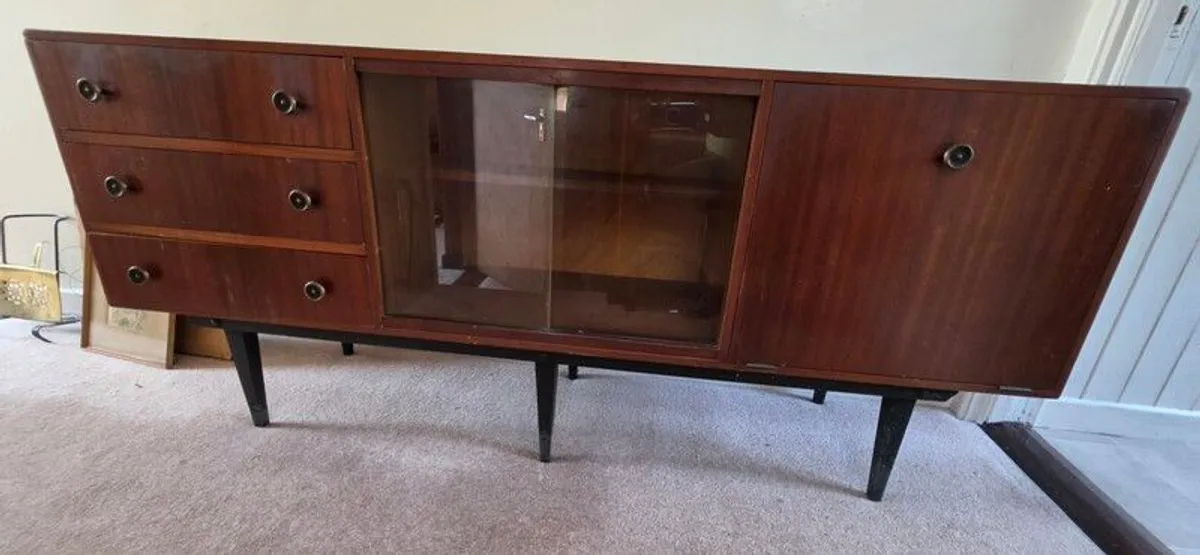Large Vintage Sideboard Drinks Cabinet 1960s - Image 1