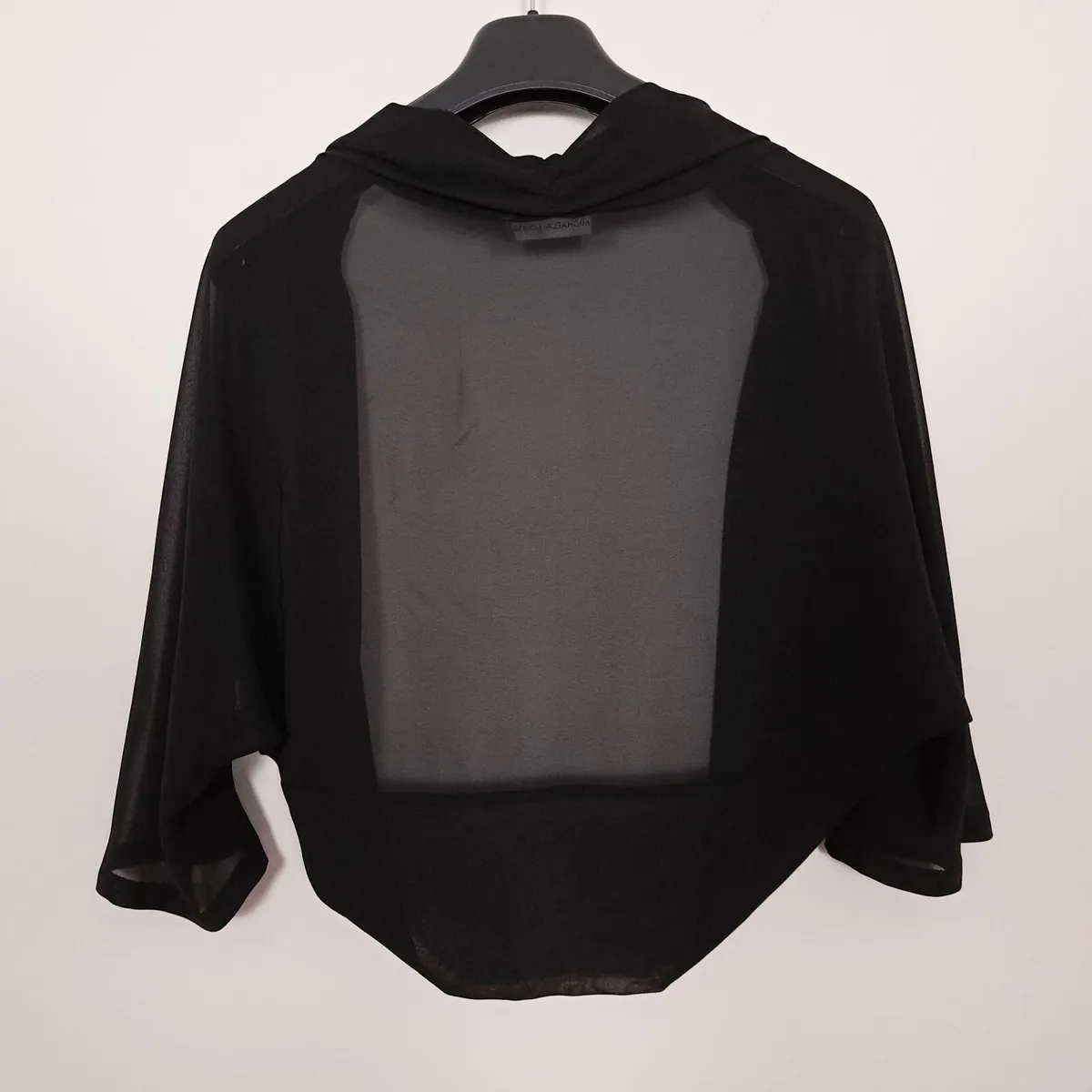 Michaela Louisa Black Sheer Cropped Bolero 16UK - Image 2
