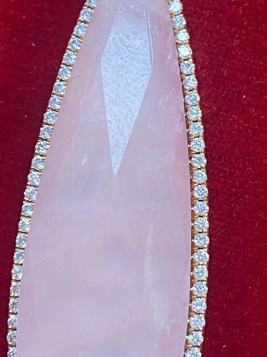 Vintage Rose Quartz Fob - Image 4