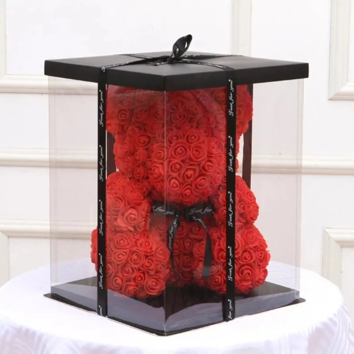 Rose teddy bear 25 cm free packaging - Image 3