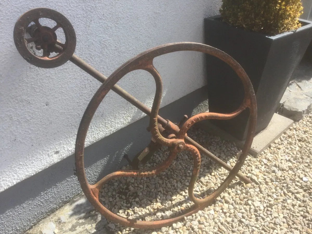 Antique  hay loft pulley. Winch