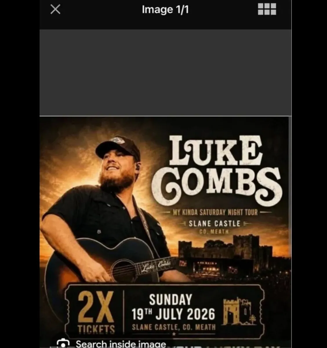 4 x Combs Sunday Tickets