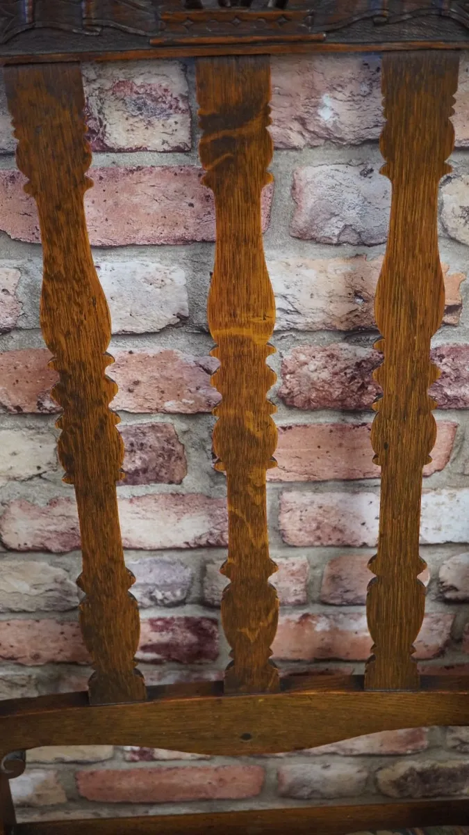 Barley Twist Oak Armchair - Image 4