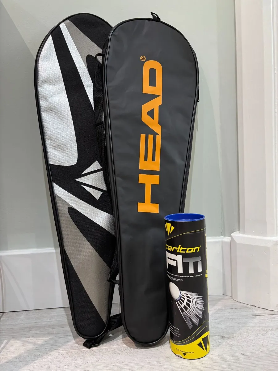 2 Badminton Rackets - Head & Carlton - Image 1