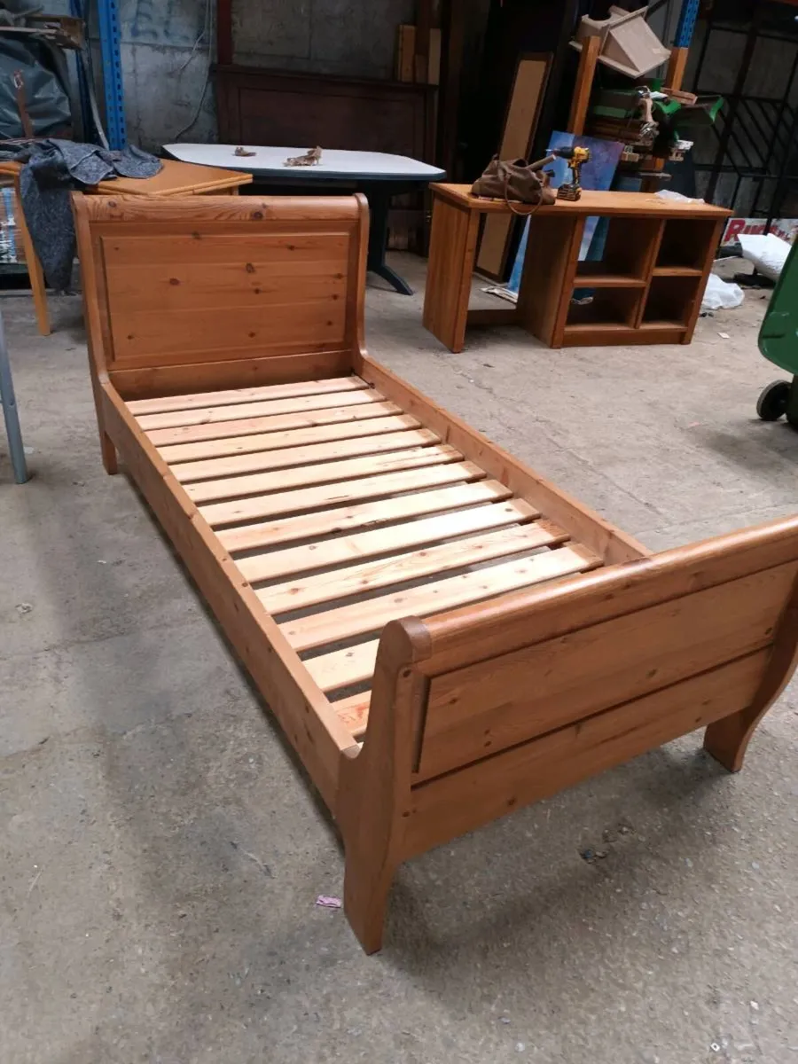 Pine Sleigh Bed - Image 3