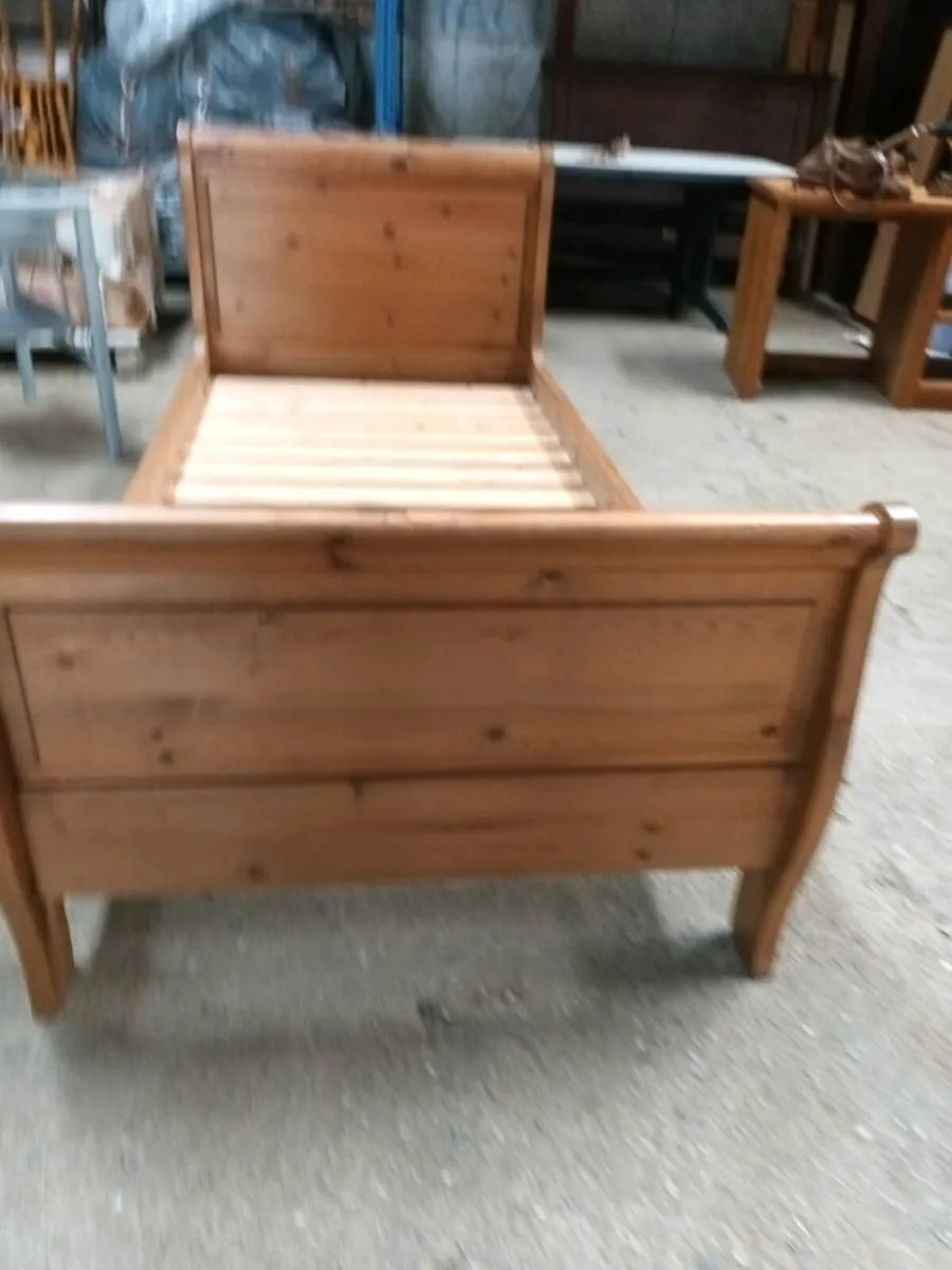 Pine Sleigh Bed - Image 2