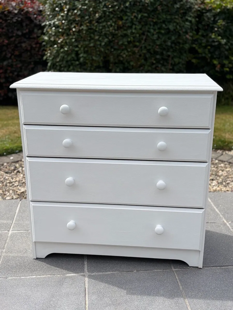Chest of Drawers and a Locker in White - Image 2