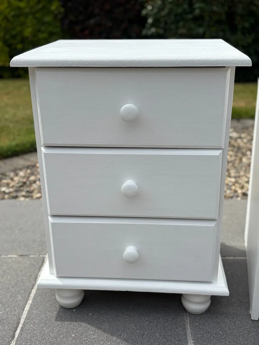 Chest of Drawers and a Locker in White - Image 4