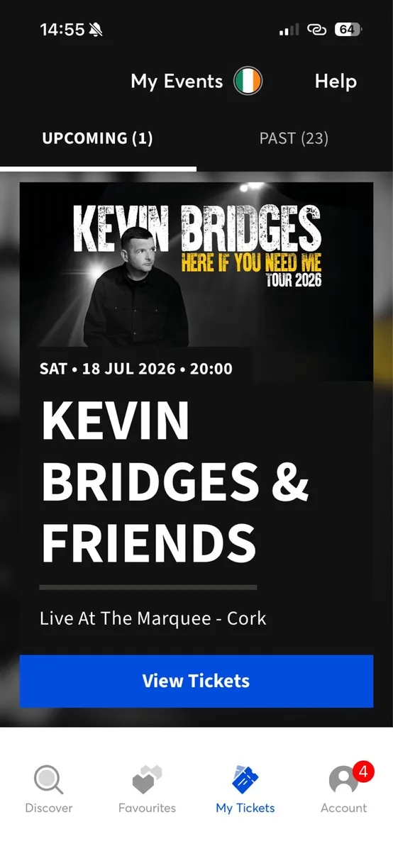 2 Kevin Bridges tickets Cork 18 July