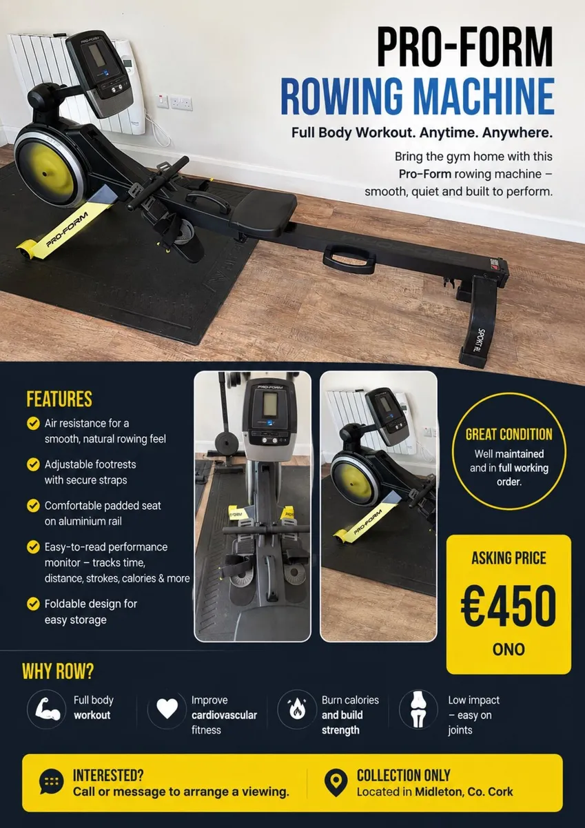 Pro form rowing machine - Image 1