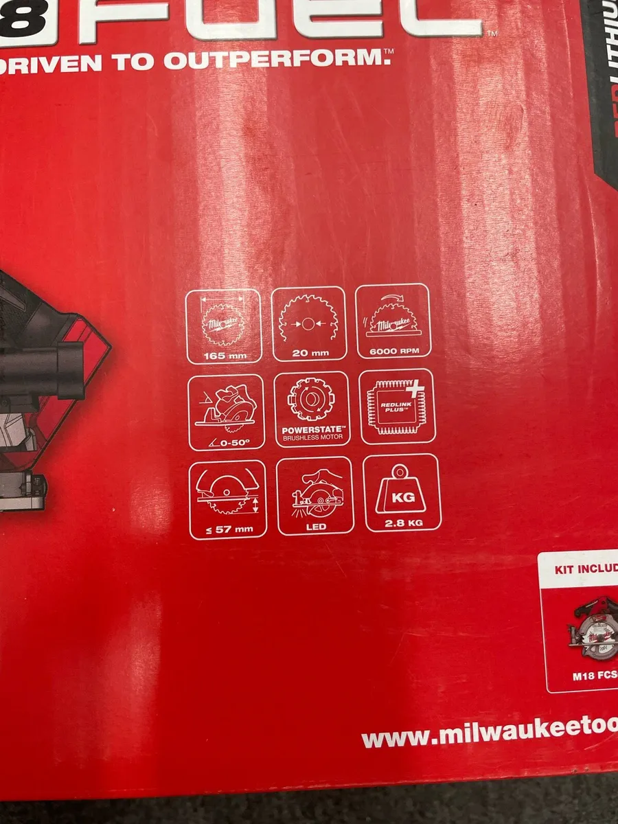 Milwaukee Baretool Circular Saw M18 FCS552 - Image 2