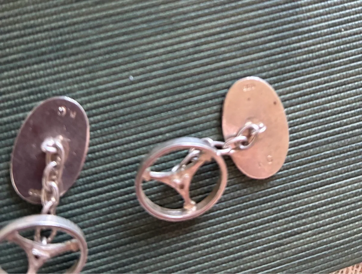 Vintage Silver Cuff Links - Image 2