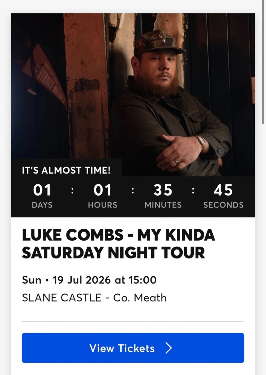 Luke Combs Slane Castle Sunday Tickets