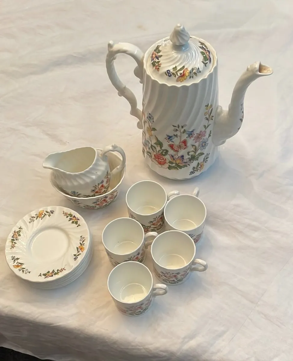 Vintage Aynsley Cottage Garden Coffee Set - Image 2