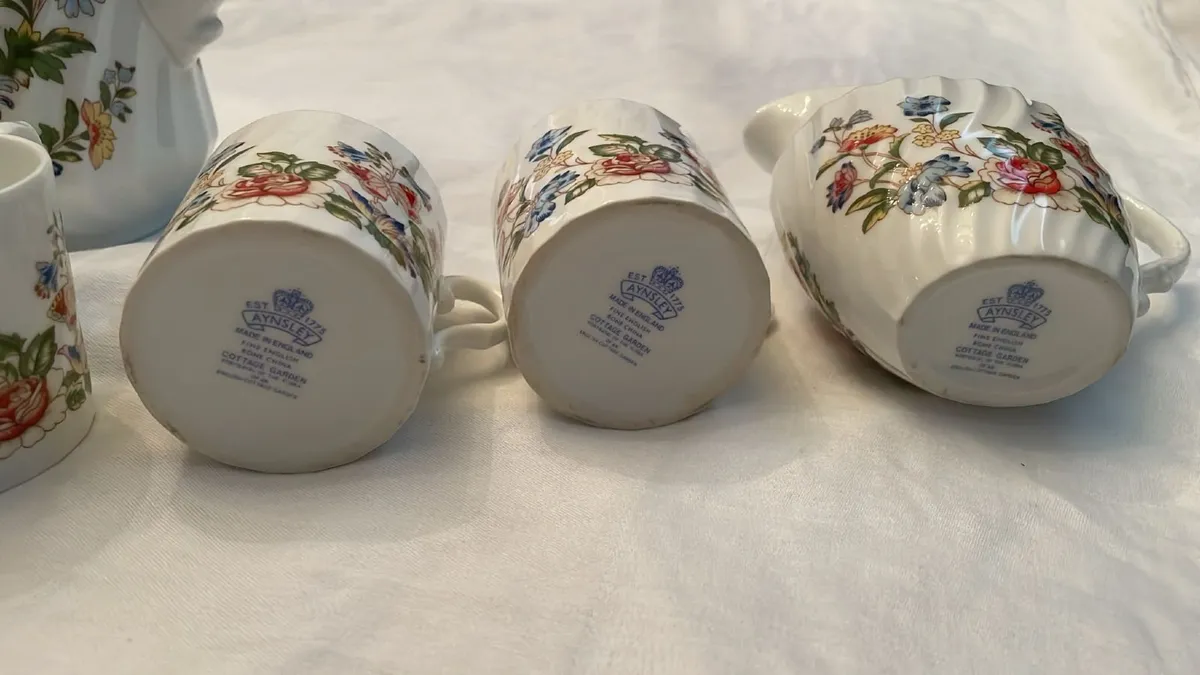 Vintage Aynsley Cottage Garden Coffee Set - Image 3