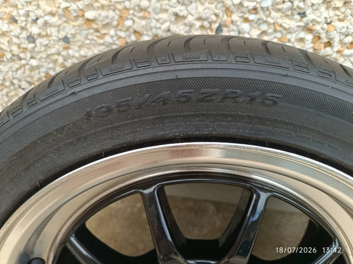 4/100/15 rims and tyres. - Image 3