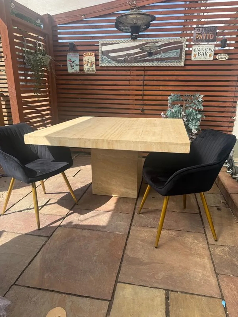 Marble table and 6 chairs - Image 1