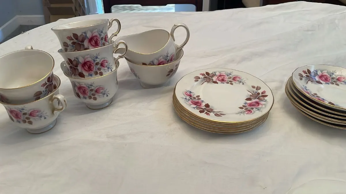Vintage Queen Anne Fine Bone China Tea Set - Image 1