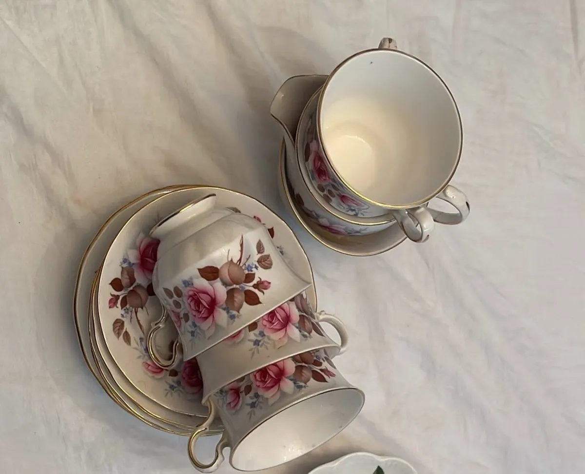 Vintage Queen Anne Fine Bone China Tea Set - Image 2