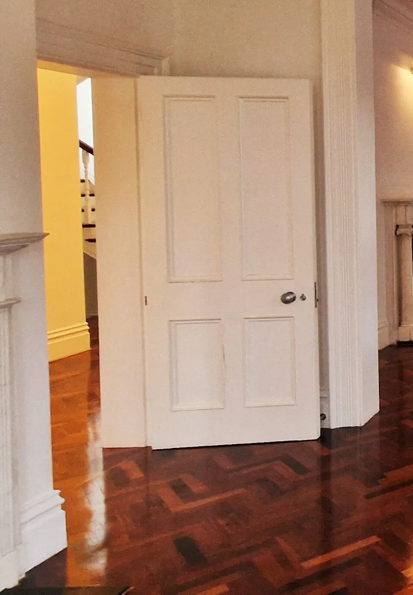 9qty. x Solid Hardwood Panelled Doors & hardware - Image 2