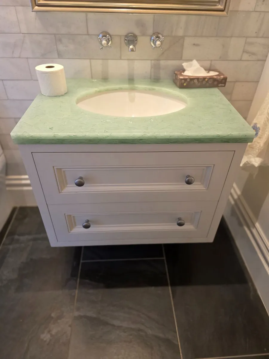 Marble Vanity Unitw with solid hardwood drawers - Image 1